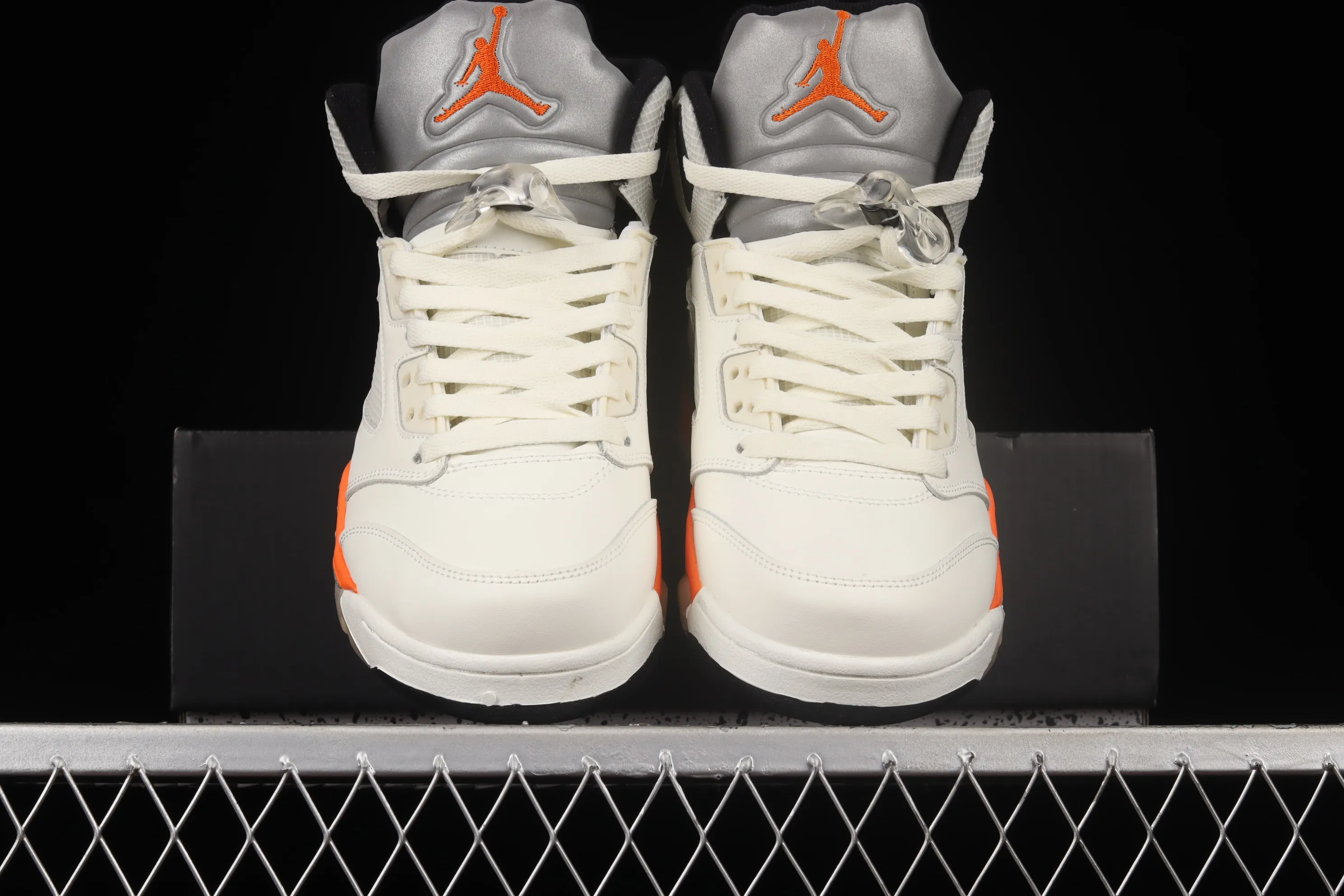 All categories Air Jordan Jordan series basketball shoes Air Jordan 5 Air Jordan 5 "Shattered Backboard" AJ5 Joe 5 white and orange buckle high top basketball shoes DC1060-100